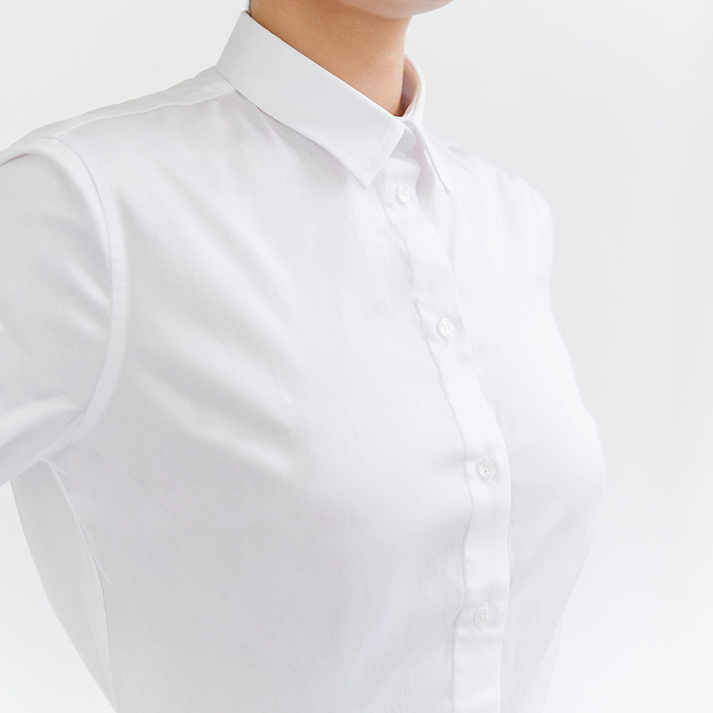 White Classic Fitted Shirt
