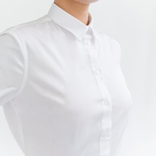 White Classic Fitted Shirt