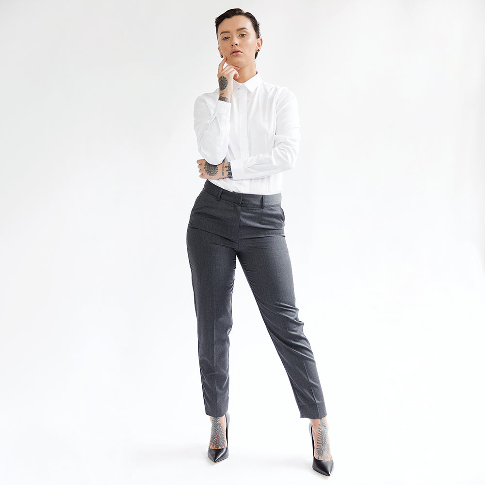 White Classic Fitted Shirt