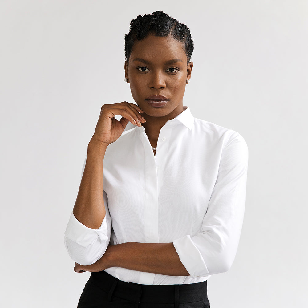 White Classic Fitted Shirt